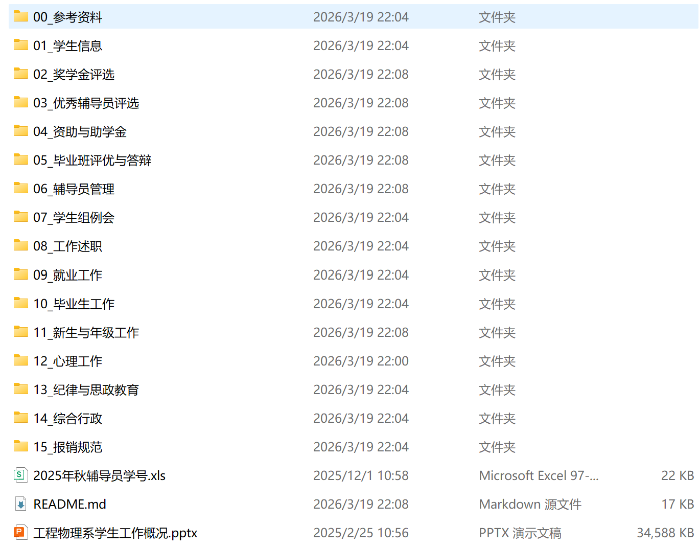普通目录整理后